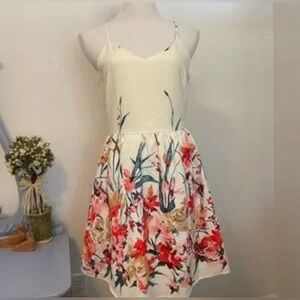 Pink Owl Spaghetti Strap Floral Dress